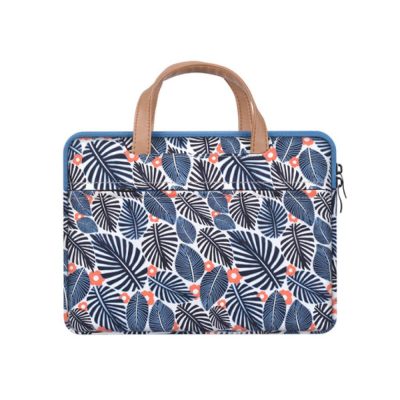 iDemoo 15.6 Inch Laptop Bag - Hawaiian Leaves Slim Soft