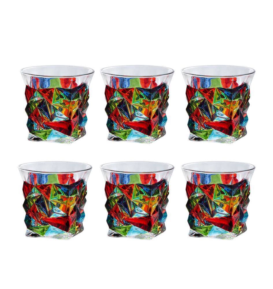 Creative Artglass SET OF 6 BANNISTER Whiskey Glasses - 260ml