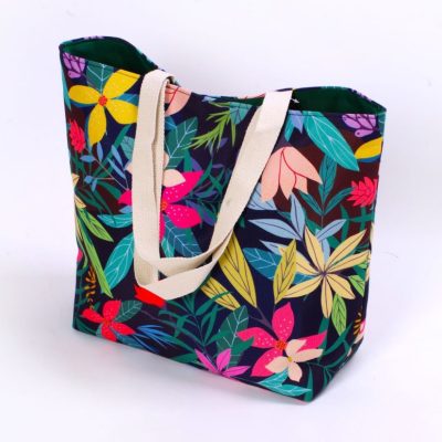 iDemoo Premium Travel-Shopping-Gym-Tote Bag - Tropical Ferns