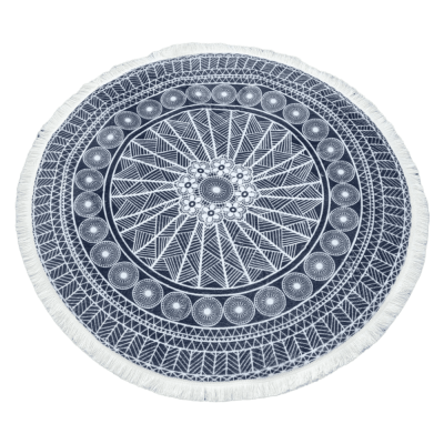 Creative Deco Mayan Décor Rug - 100% Polyester - 90cm Diameter