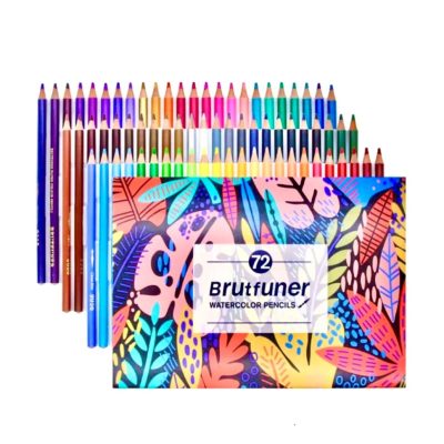 BRUTFUNER 72pc Premium WaterColour Pencil Set