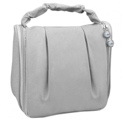 iDemoo Toiletry Make Up Bag with Hanging Hook - Pearl Grey