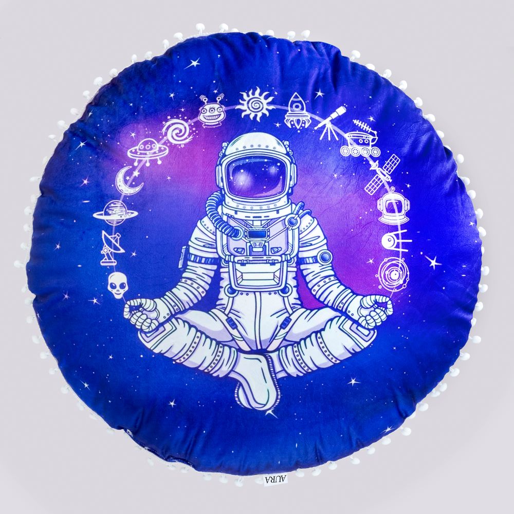 AURA Luxury Meditation Cushion - Tranquil Astronaut - 50cm Diameter