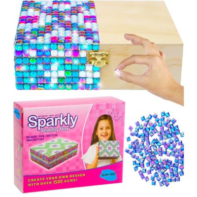 AON-ART Sparkly Jewelry Box with 1500+ DIY GEMS
