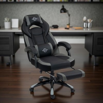 Novogracz FULCRUM Elite Gaming Chair - Black with Nevada Grey Trim