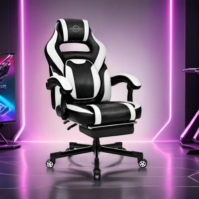 Novogracz AERONAUTICA Elite Gaming Chair - Reclining Ergonomic Office with Footrest