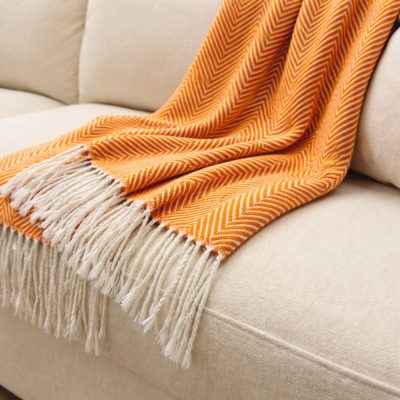 Creative Deco MARRAKESH Acrylic Throw Blanket – Luxury Soft with Tassels – 175cm x 130 cm