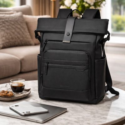 iDemoo ANDORRA 15.6 Inch Laptop Backpack - Ultra-Slim Travel Bag - BLACK